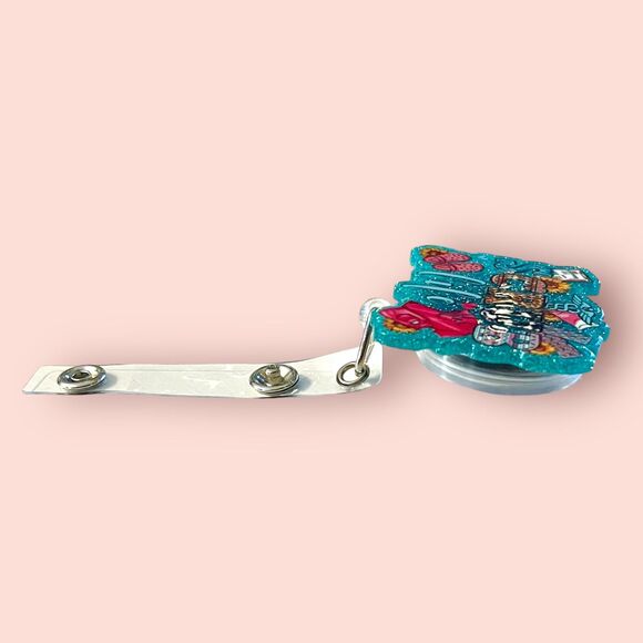 Glitter Scrub Life Badge Retractable Badge Reel for Medical Occupation - Picture 4 of 4